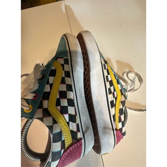 Vans Old Skool Women Women’s 6 Multicolor Checkerboard Low Top Sneakers Men 4.5 - Picture 4 of 6